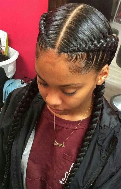 An easier and faster method to install crochet braids with no cornrows. Two Line Cornrow Hairstyles - Cornrows Hairstyle