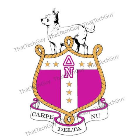 custom delta nu sorority crest download etsy