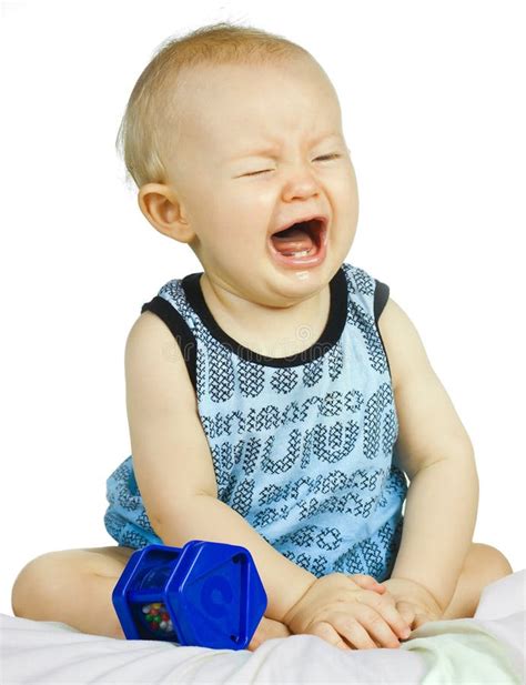 Very Upset And Crying Baby Boy Stock Image Image Of People Human