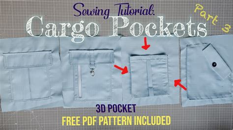 How To Sew A Cargo Pocket 3d Pocket Tutorial Free Pattern Included