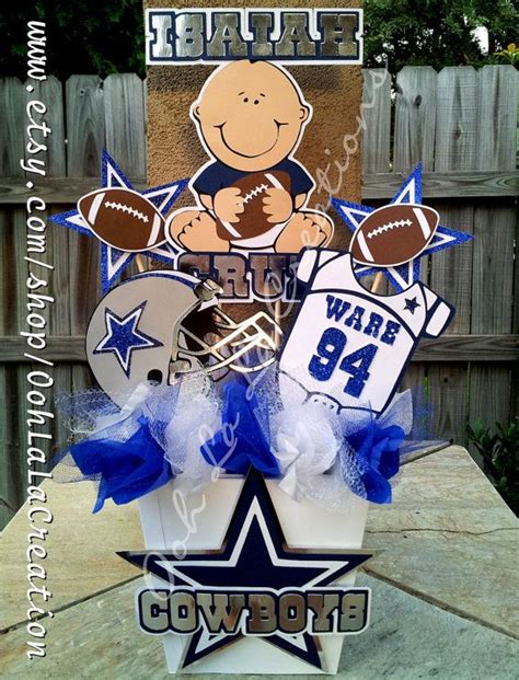 Dallas Cowboys Baby Shower Centerpiece By Oohlalacreation On Etsy