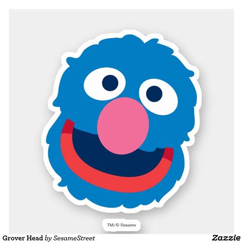 Grover Head Sticker Zazzle In Design Your Own Stickers