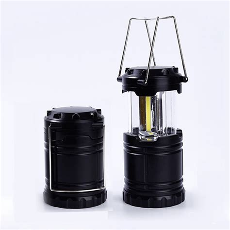 Portable Abs Cob Lantern Camping Light With Handle Collapsible Camping