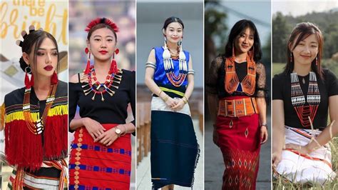 Girls With Traditional Attire Nagaland Traditional Attire Northeast