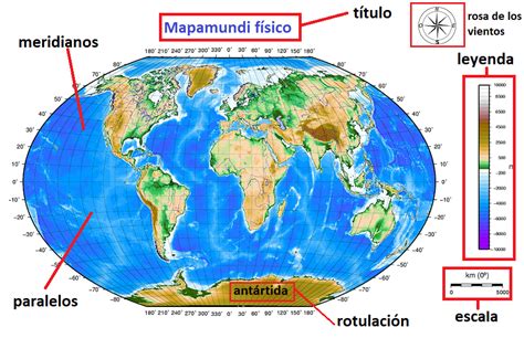 Elementos De Los Mapas Y Planisferios El Globo Terráqueo