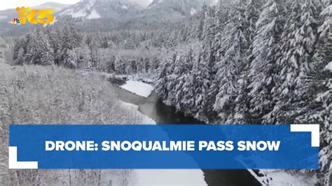 Drone Snoqualmie Pass Snow Youtube