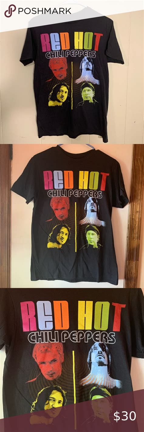 Rhcp T Shirt Black Red Hot Chili Peppers Top Small Unique Tee Shirts Red Hot Chili Peppers T