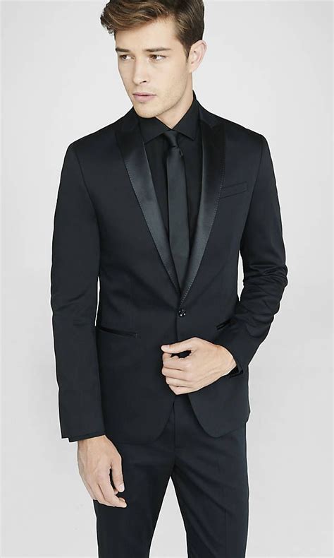 Photographer Black Cotton Sateen Tuxedo From Express Prom Suits