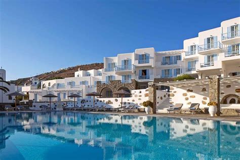 Manoulas Beach Hotel 4 Star In Agios Ioannis Mykonos Beach Hotels