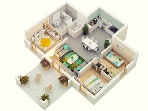 7 Best 3 Bedroom House Plans In 3d You Can Copy
