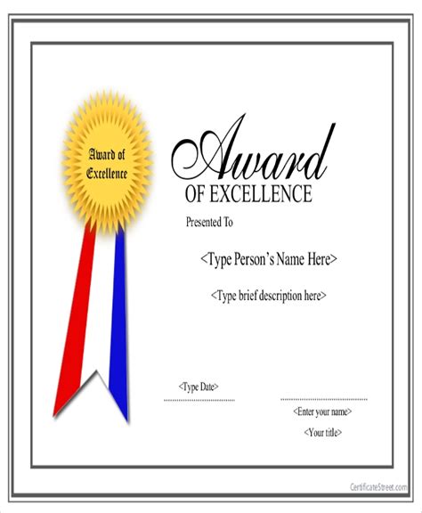 Free 19 Sample Award Certificates In Ms Word Psd Ai Eps