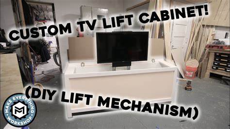 This is how you install a firgelli auto tv lift (www.firgelliauto.com) mechanism into a cabinet. Custom TV Lift Cabinet (With DIY Manual Lift Mechanism) - YouTube
