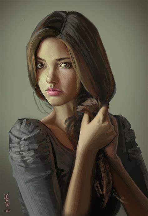 Pin By Amanda Long On Brunette Characters Digital Art Girl Portrait
