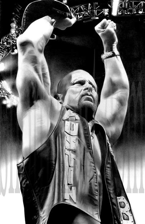 My Pencil Drawing Of Wwes Stone Cold Steve Austin 2b And 4b Pencil On