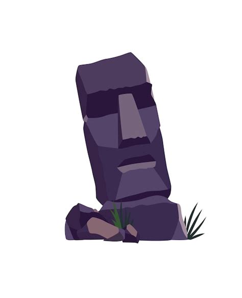Rosto De Pedra Na Ilha De Páscoa Antiga Estátua De Moai Símbolo De
