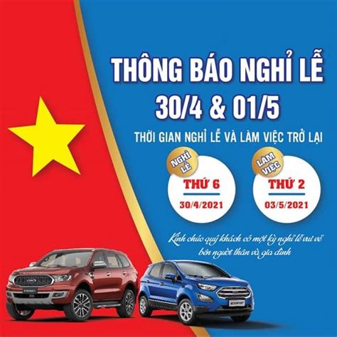 Hải dương thạch du 981; Ford Hải Dương thông báo Nghỉ Lễ 30-4 & 1-5 Từ 30/4/2021 ...