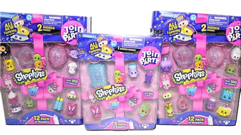 Shopkins Season 7 Join The Party 5 And 12 Packs Unboxing Toy Review