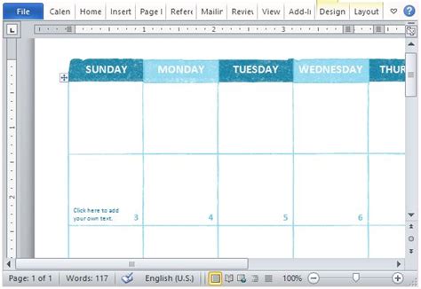 Free Academic Calendar Template For Microsoft Word