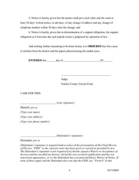 Final Decree Of Divorce Virginia Free Download