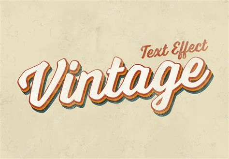 Premium Psd Vintage Text Effect Mockup