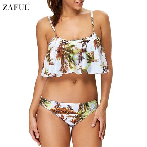 Buy Zaful 2017 Sexy Coconut Palm Print Bikini Vintage