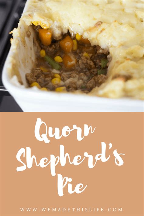 Quorn shepherd's pie | traditionally of course it is made with lamb but this vegetarian version uses quorn and is just as delicious. Easy Quorn Shepherd's Pie Recipe - We Made This Life | Recipe | Quorn, Recipes, Cottage pie recipe