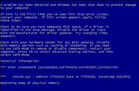 Blue Screen Error Bsod Fix Pc Easy