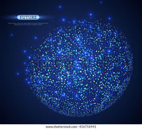 Abstract Shining Vector Sphere Futuristic Glowing Stock Vector Royalty
