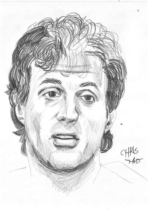 sylvester stallone drawing pencil sketch colorful realistic art images drawing skill