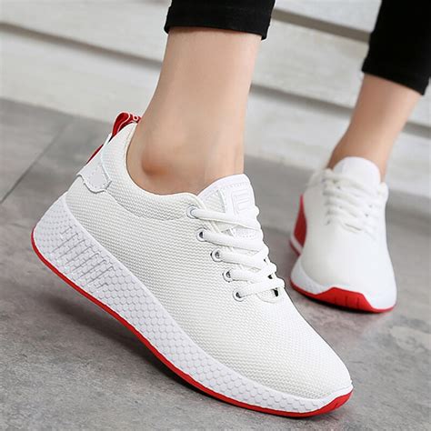 Shoes Women Air Mesh Lace Up Women Shoes Solid Size 4 85 Superstar