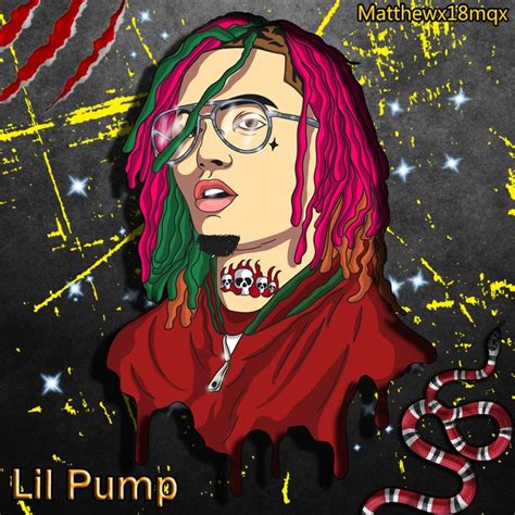 Art Lil Pump Cartoon Art Matthew18mqx Lil Pump Hip Hop Logo Swag
