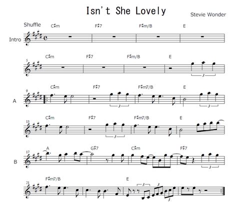 Free, curated and guaranteed quality with ukulele chord charts, transposer and auto scroller. 【Isn't She Lovely 超解説/譜例有】セッション定番曲の紹介・解説 | Howジャム
