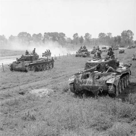 Cromwell Tanks Assembled For Operation Goodwood 18 July 1944