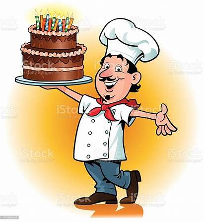 Birthday Chef Happy Cake Holding Anniversaire Adult