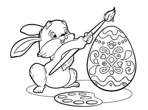 Dibujo De Conejo De Pascua Dibujo Para Colorear De Conejo De Pascua Pdmrea
