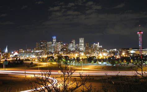 Best city - Denver - City Skyline at Night 1440x900 Wallpaper #4