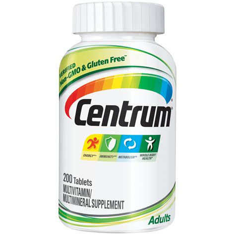 Centrum Adult Multivitaminmultimineral Supplement With Antioxidants
