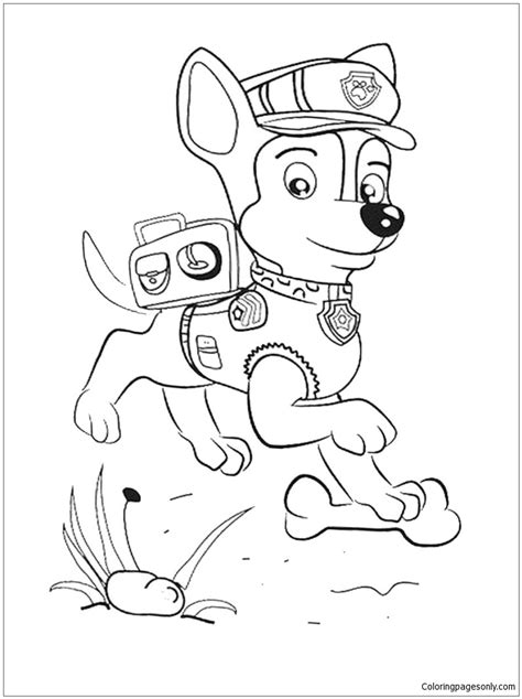 Chase Paw Patrol Coloring Picture Patricia Sinclair S Coloring Pages
