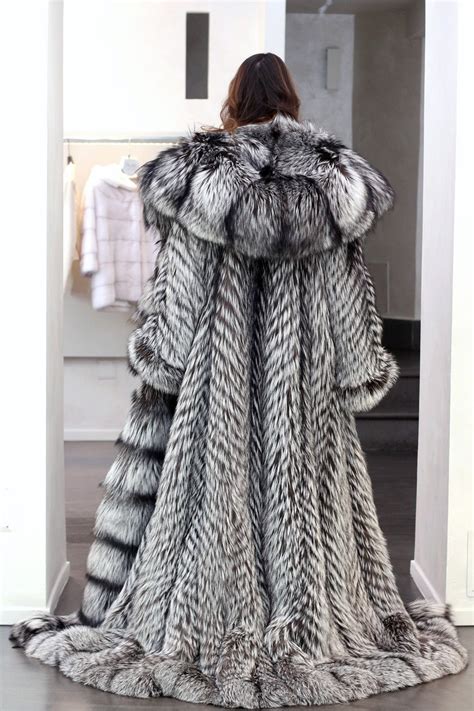 Fur Coat Jacket Silver Fox Simply Wonderful Full Lenght Pelzmantel Fuchs ЛИСА Ebay Winter