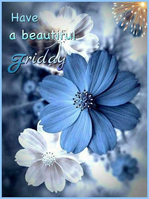 Good Morning Friday Blue Flowers Sunday Morning Wishes