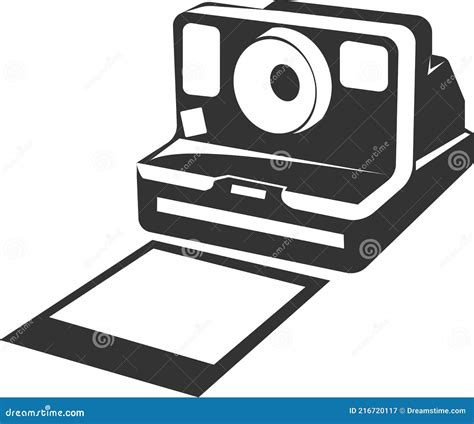 Polaroid Camera Icon With A Photo Vector Illustration Stock Vector