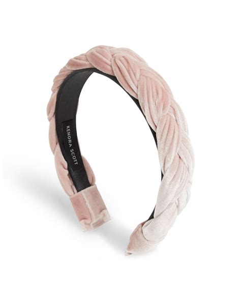Velvet Braided Headband In Blush Pink Kendra Scott