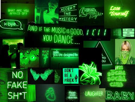 Dark Green Aesthetic Collage Laptop Wallpaper Tourolouco