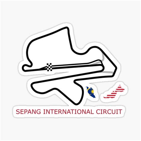 Sepang International Circuit Sticker For Sale By Rogue Design Redbubble