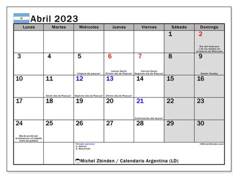 Calendario Abril 2023 Argentina Imprimir El Pdf Gratis Imagesee