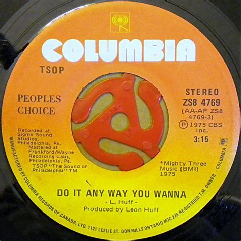 Peoples Choice Do It Any Way You Wanna 1975 Vinyl Discogs