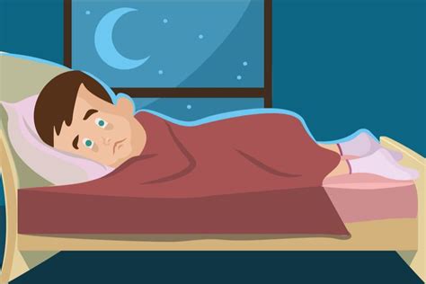 Gambar Anak Tidur Malam Kartun Ilustrasi Dalam Kartun Gaya Datar