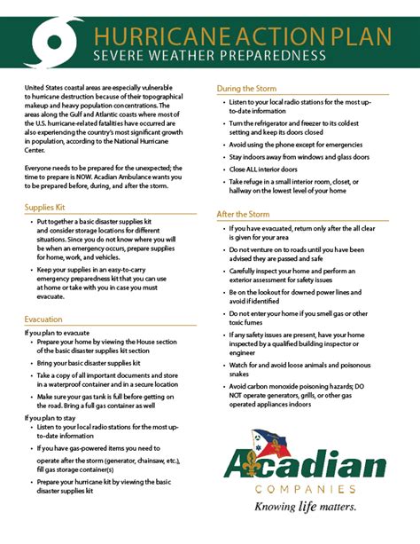 Hurricane Preparedness Acadian Ambulance Service