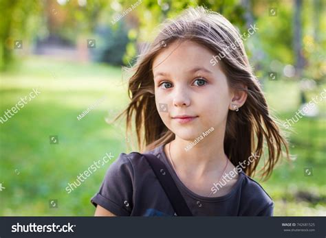 Emotions Beautiful Little Girl She Smiles Stock Photo Edit Now 742681525