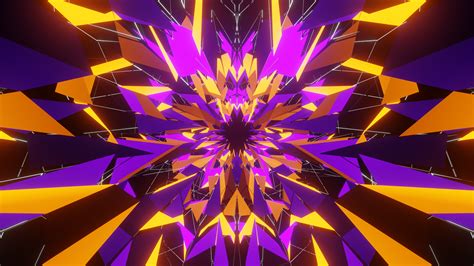 Purple Yellow Pink Geometry 4k Hd Abstract Wallpapers Hd Wallpapers